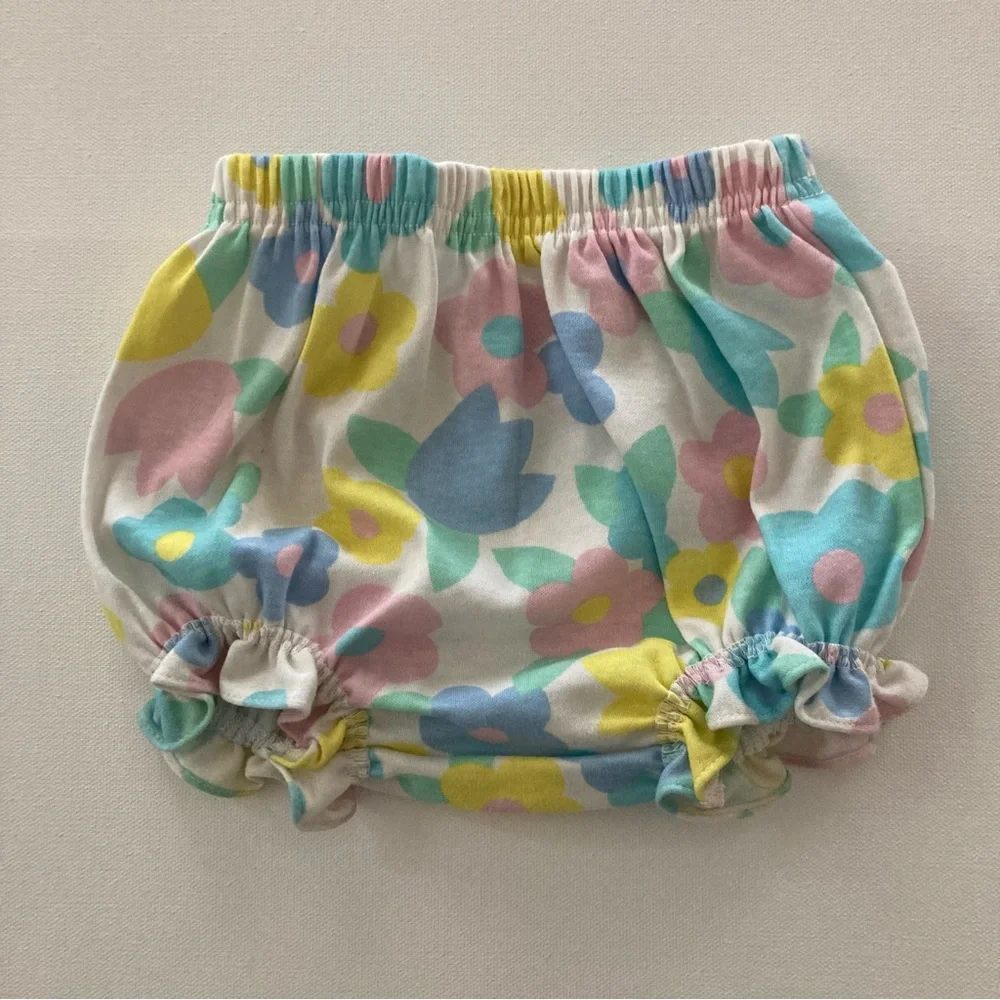 Vintage Carter’s Baby Girl 12 Months Floral Top Shorts Set Outfit - Picture 3 of 5